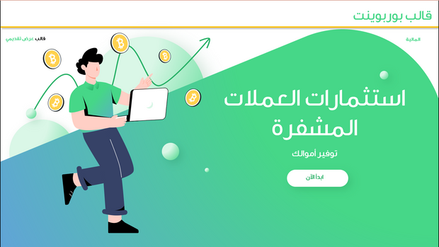 قالب عرض تقديمي بوربوينت عرض استثمارات العملات المشفرة -14 شرائح