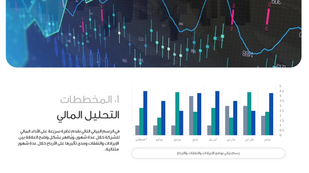 قالب عرض تقديمي خطة العمل المالية -40 شريحة