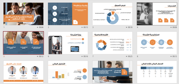 قالب البوربوينت - التعريف بشركة التكنولوجيا -13 شريحة