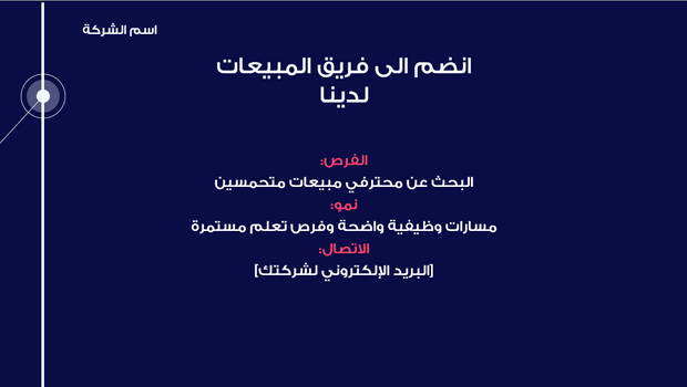 ملف بور بوينت العرض التقديمي للتعريف بقسم المبيعات- 18 شريحة