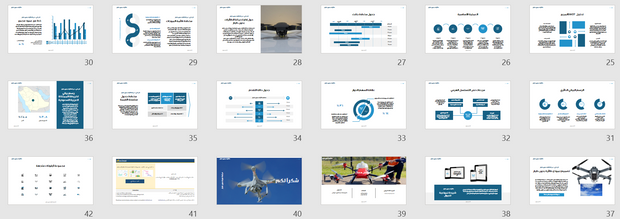 قالب عرض تقديمي عرض الدرون (طائرة بدون طيار) -42 شريحة