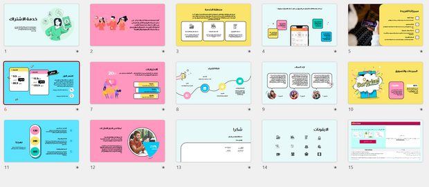عرض تقديمي  -خدمة الاشتراك - 13 شريحه